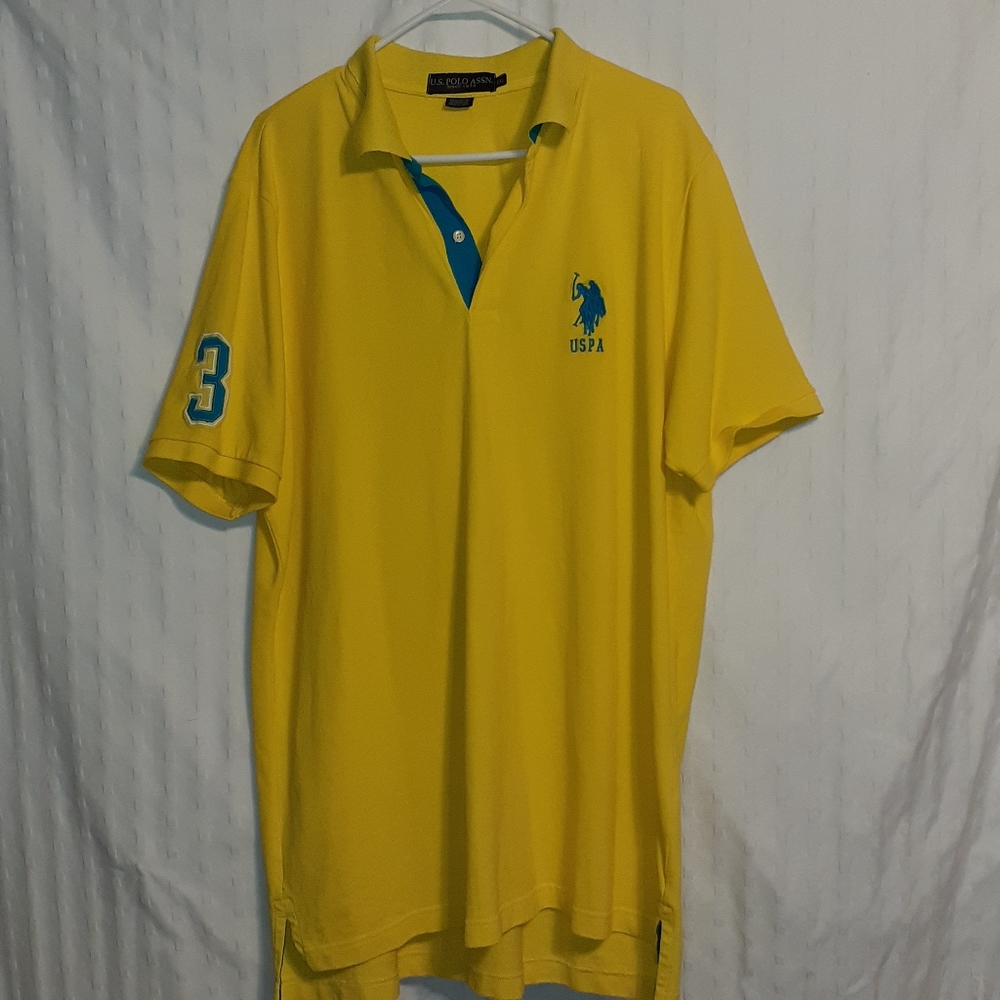 U.S. POLO ASSN. MEN'S YELLOW XXL CASUAL SHIRT